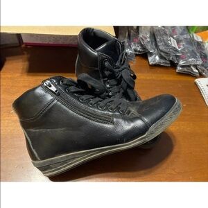 Comfortview Glendaly Faux Black Leather Sneakers Size 8.5 Women’s